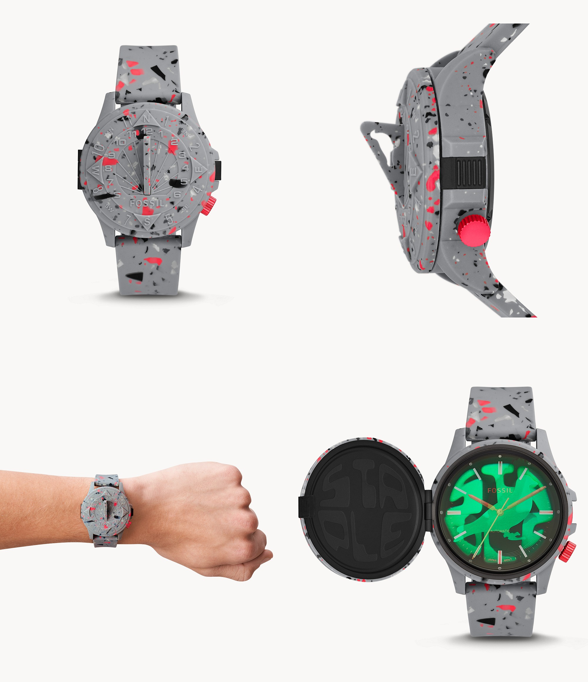 Staple x Fossil Nate Sundial wristwatch